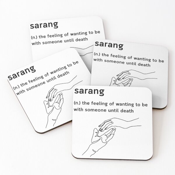 Item preview, Sarang Definition - Korean (Saranghaeyo) Love till Death with Someone Meaning designed and sold by UniqqFactory.