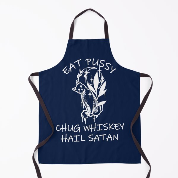 Item preview, EAT PUSSY CHUG WHISKEY HAIL SATAN, gothic cat designed and sold by clothingstoreJK.