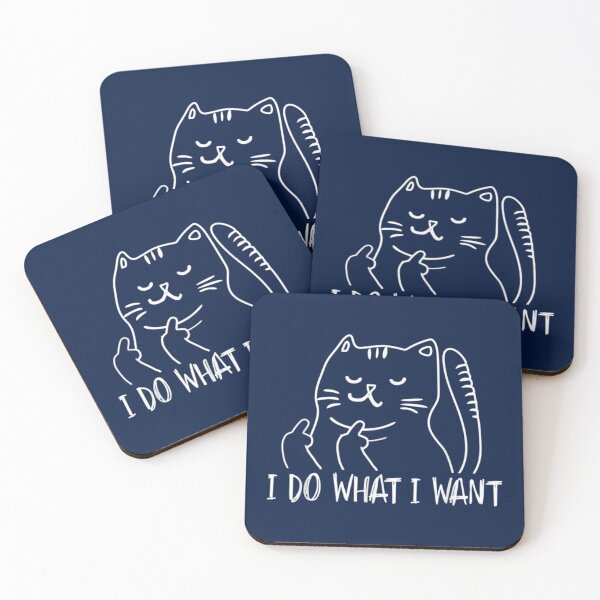 Item preview, Funny I do what I want cat flipping the bird offensive   designed and sold by clothingstoreJK.