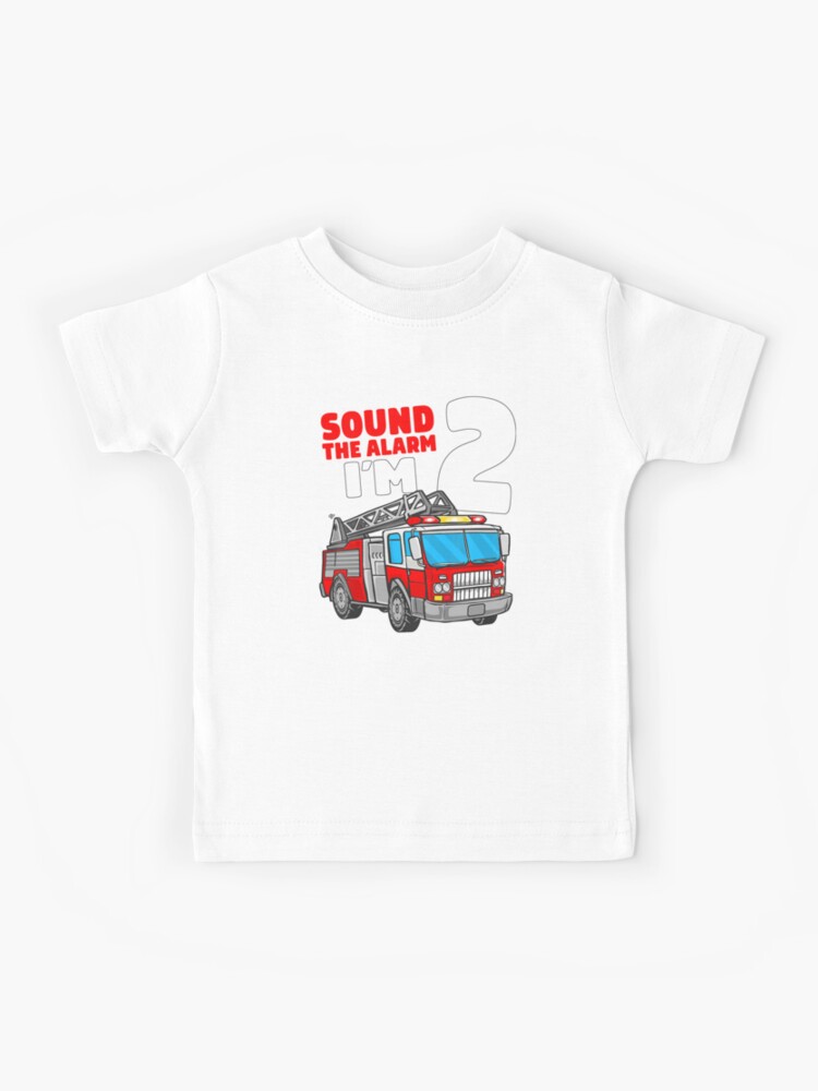 Kids Fire Truck 2nd Birthday T Shirt Boy Toddler Firefighter Tee Kids Fire Truck 2nd Birthday T Shirt Boy Toddler Firefighter Tee