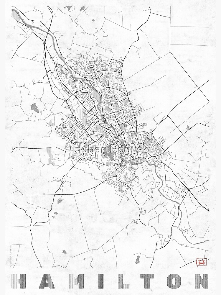 Hamilton Map Line by HubertRoguski