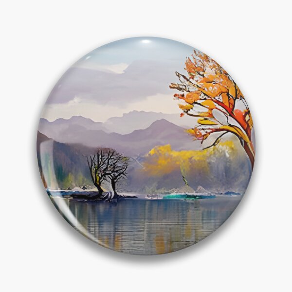 Item preview, Single tree on the lake designed and sold by digitalartpro.