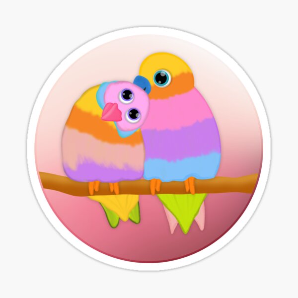 Stolz Vögel Regenbogen Sticker