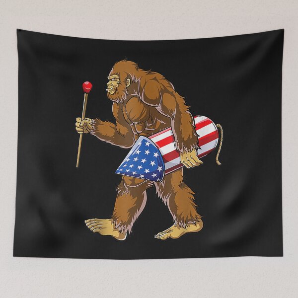 Item preview, Bigfoot Fireworks 4th Of July Funny Boys Men Sasquatch Lover designed and sold by Lynette1241.