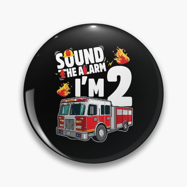 Item preview, Sound The Alarm I'm 2 Fire Truck 2 Year Old Firefighter 2nd Birthday designed and sold by MalloWilli.