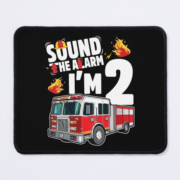 Item preview, Sound The Alarm I'm 2 Fire Truck 2 Year Old Firefighter 2nd Birthday designed and sold by MalloWilli.