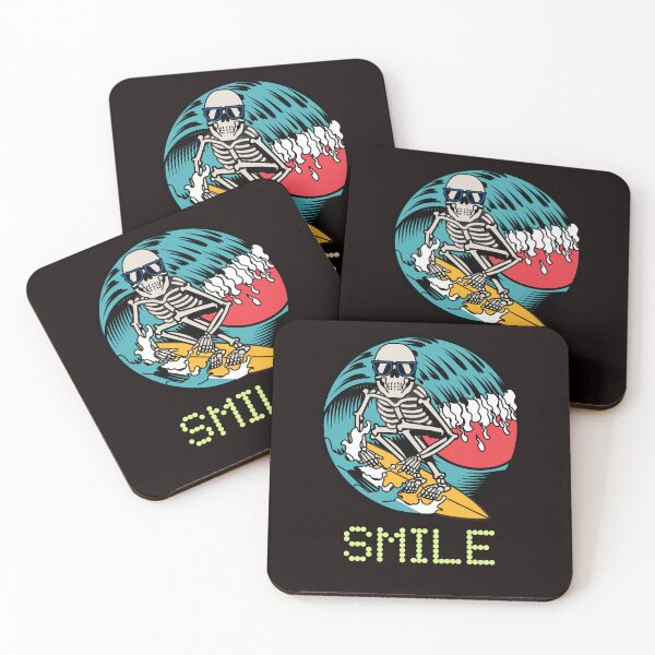 Item preview, smile, surfing skeleton designed and sold by ydsdesigns.