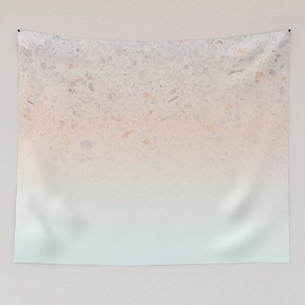 Item preview, Terrazzo Pastel Colors Soft Fading Gradient Peach+Baby Blue designed and sold by 5mmpaper.