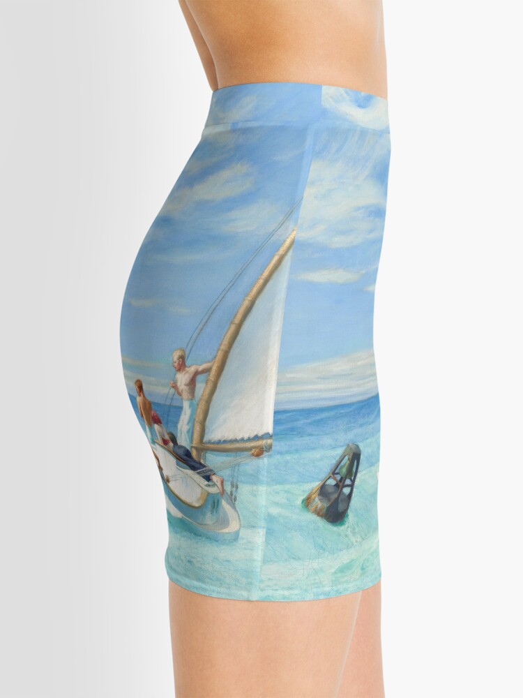 Alternate view of Ground Swell Oil Painting by Edward Hopper Mini Skirt