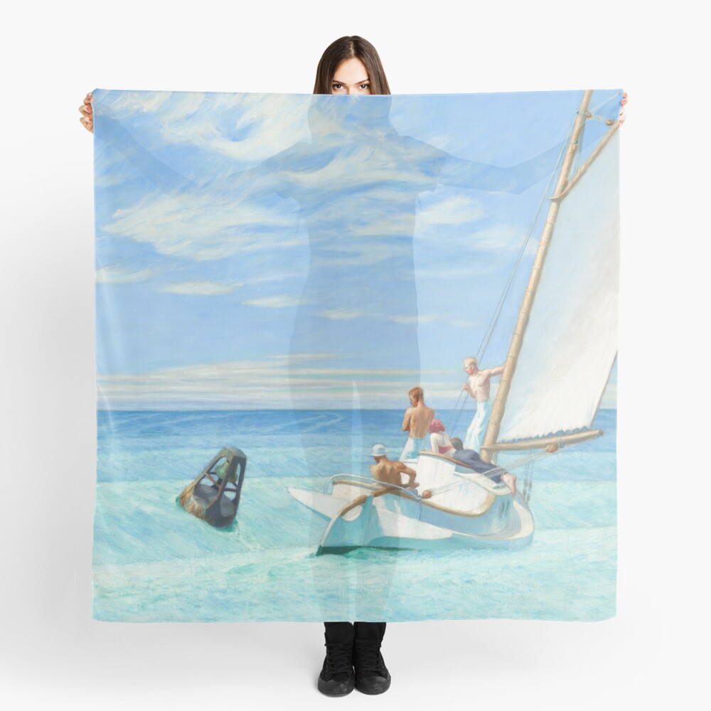 Ground Swell Oil Painting by Edward Hopper Scarf