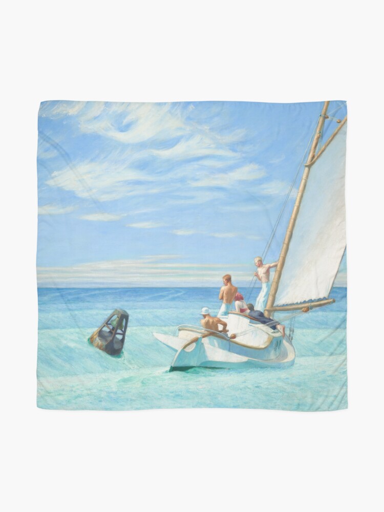 Alternate view of Ground Swell Oil Painting by Edward Hopper Scarf
