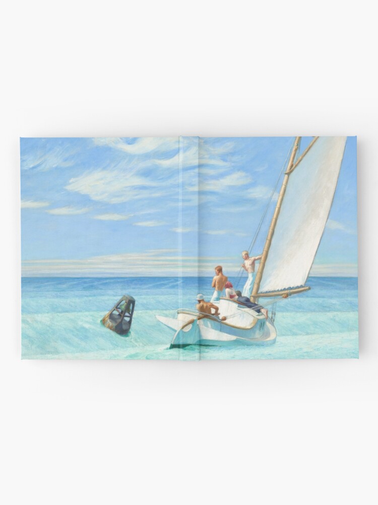 Alternate view of Ground Swell Oil Painting by Edward Hopper Hardcover Journal