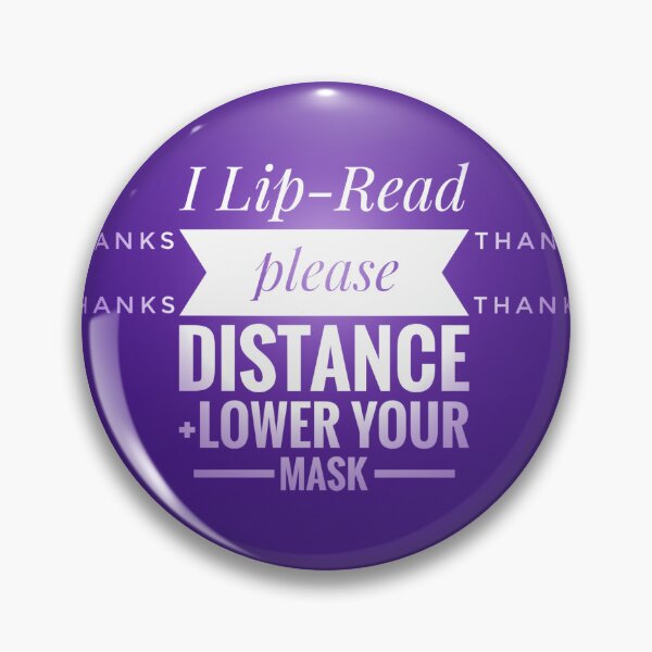 Item preview, I Lipread Distance and Lower your Mask Facemask Design in Pandemic designed and sold by Jenny Meehan Art Prints and Patterns .