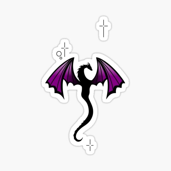 Subtle asexual pride dragon Sticker