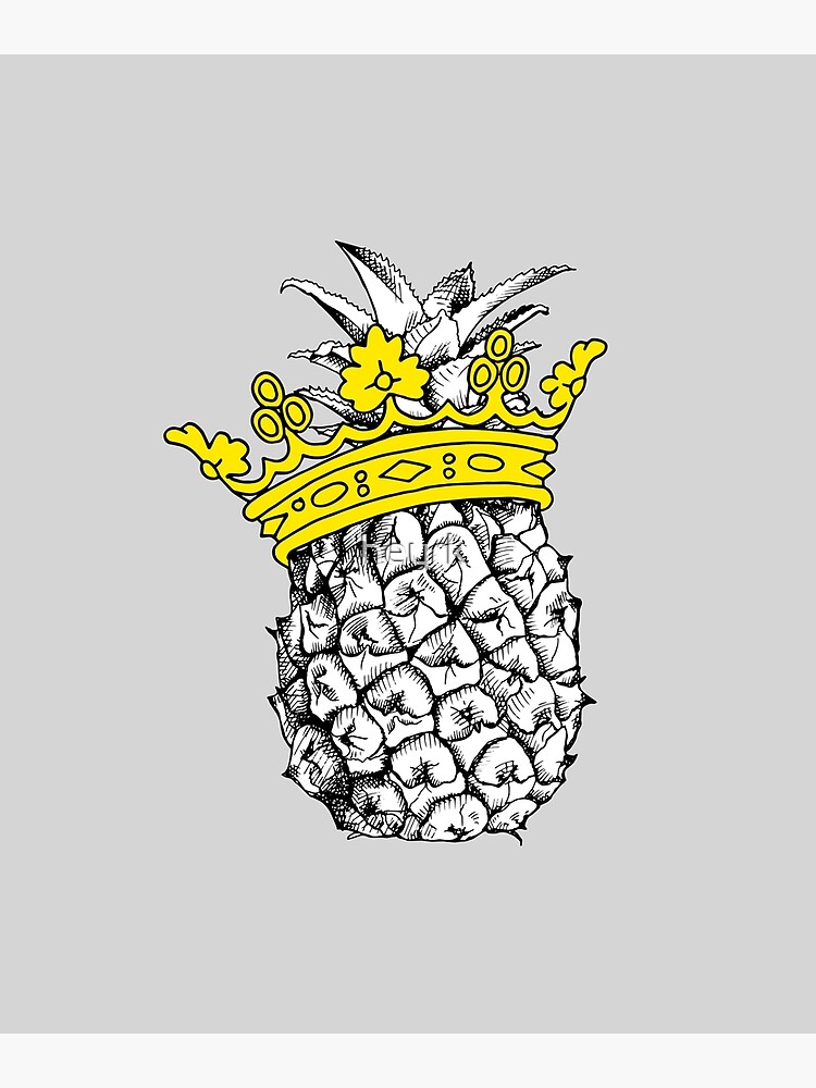 "Pineapple Crown" Metal Print for Sale by heyrk Redbubble