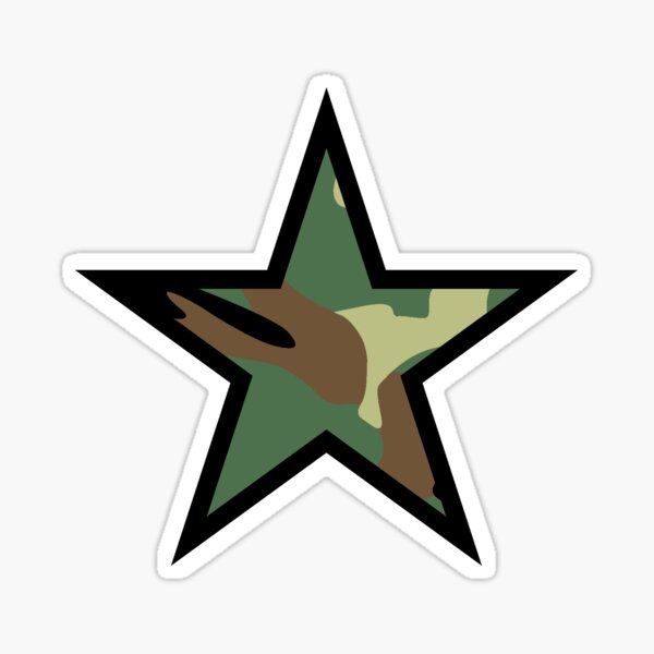 Camo Star D Sticker
