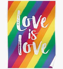 Love is love - Rainbow flag pride Poster