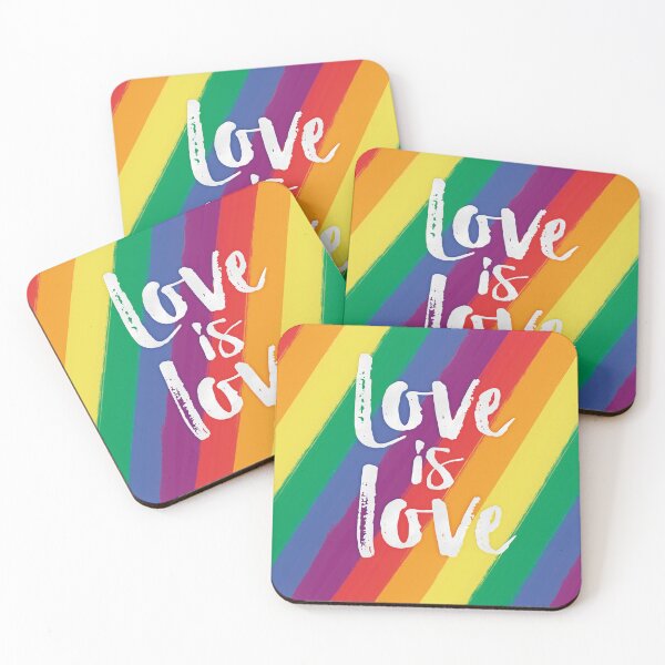 Item preview, Love is love - Rainbow flag pride and equality designed and sold by RedHillPrints.