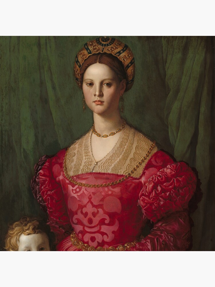 A Young Woman and Her Little Boy Oil Painting by Agnolo Bronzino by podartist