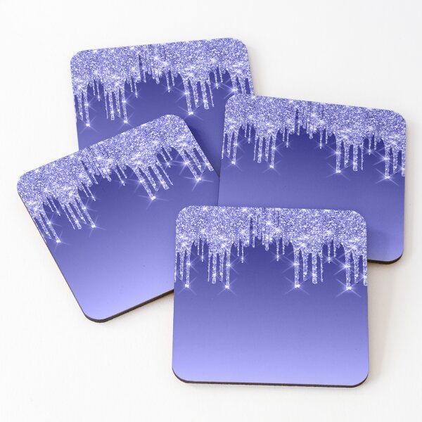 Item preview, Purple Golden Glitter Dripping  designed and sold by TrendyGlitter.