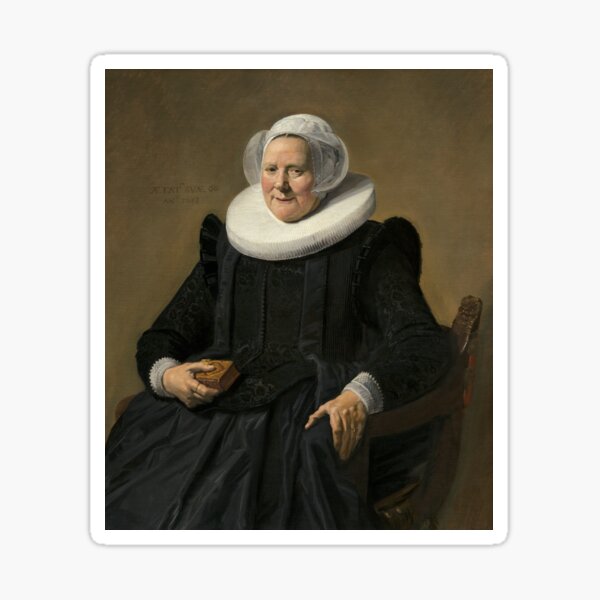 Portrait of an Elderly Oil Painting Lady by Frans Hals Sticker