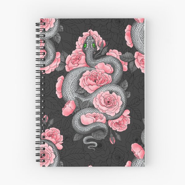 Item preview, Snakes and  peach roses designed and sold by Katerina Mitkova Kirilova.