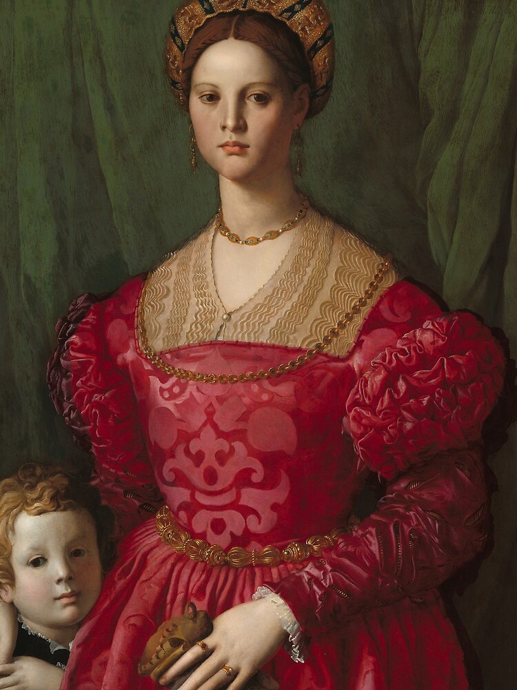 A Young Woman and Her Little Boy Oil Painting by Agnolo Bronzino by podartist