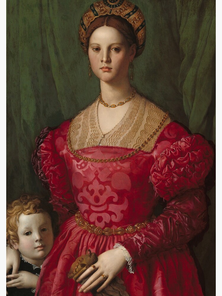 A Young Woman and Her Little Boy Oil Painting by Agnolo Bronzino by podartist