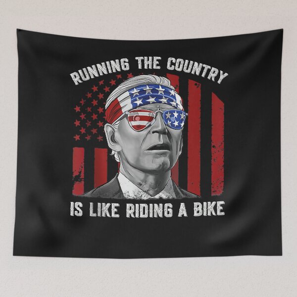 Item preview, Funny Merry 4th Of July Joe Biden falling off his bicycle designed and sold by Lynette1241.