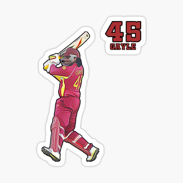 the boss chris Gayle Cricket Bat Stickers Plain 2D Fast & Free Postage  