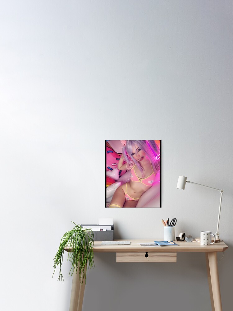 Belle Delphine Artwork with her tongue Poster