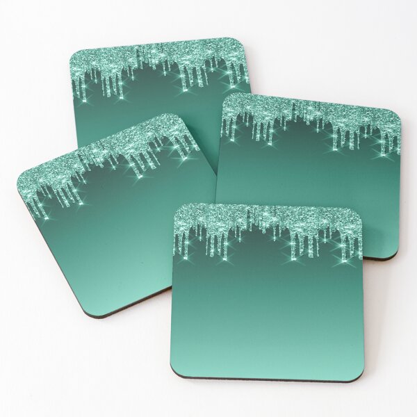 Item preview, Green Glitter Dripping  designed and sold by TrendyGlitter.