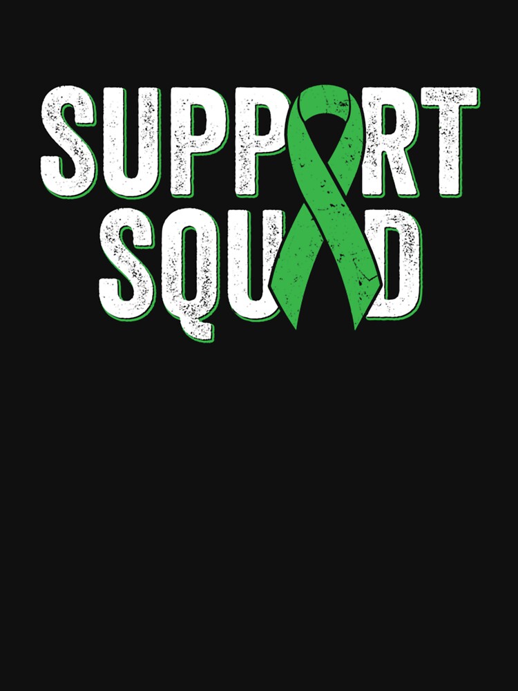 Traumatic Brain Injury Support Squad Green Awareness Ribbon T Shirt