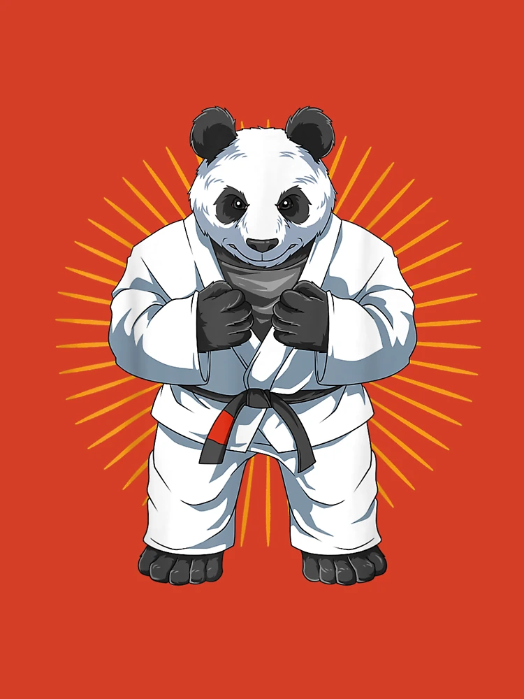 Adesivo Quadrado Praça do desenho animado personalizado Judo Panda