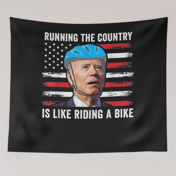 Item preview, Joe Biden falling off his bicycle Funny Biden Falls off Bike designed and sold by Lynette1241.