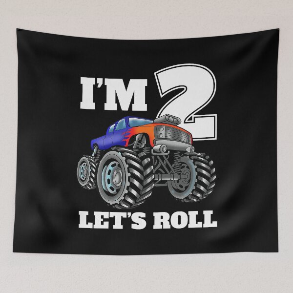 Item preview, I'm 2 Let's Roll Monster Truck 2nd Birthday Boy 2 Two Year Old designed and sold by MalloWilli.