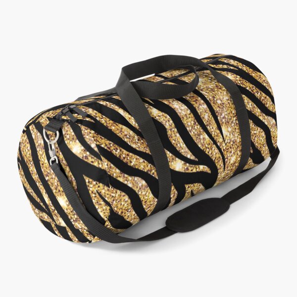 Artikelvorschau, Gold-Zebra-Streifen-Liebhaber-Glittereffekt, gedruckte Musterstruktur – kein echter Glitzer! entworfen und verkauft von UniQueensShop.