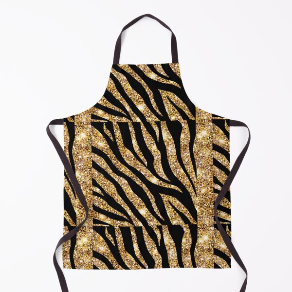 Item preview, Gold Zebra Stripes Lover Glitter Effect Printed Pattern Texture - No Real Glitters! designed and sold by UniQueensShop.