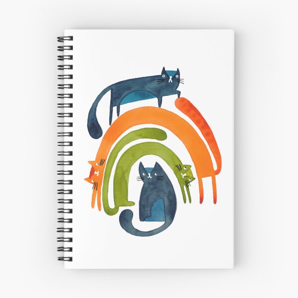 Item preview, Over the Rainbow watercolour cat painting designed and sold by KatyClemmans.