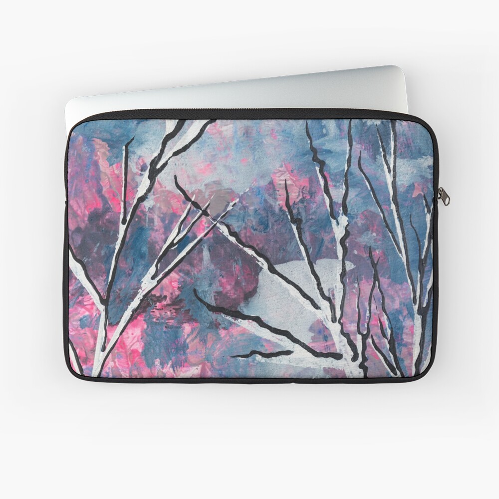Trees in winter - abstract painting iPhone Case