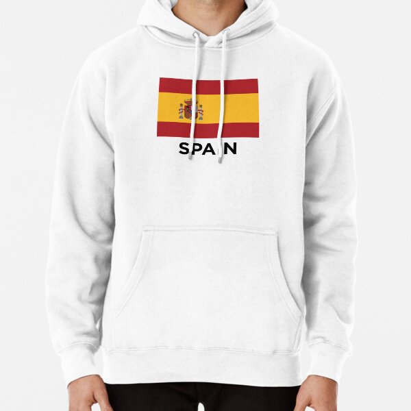 Spain Flag With Text (On White)