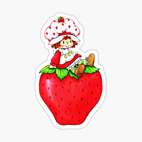 Strawberry Shortcake, strawberry classic 80s cartoon Sticker