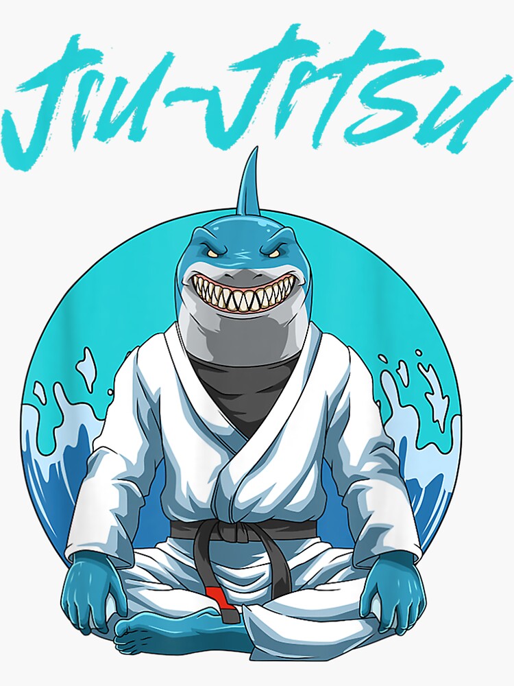 "Ground Shark Brazilian Jiu Jitsu and BJJ Gift" Sticker for Sale by