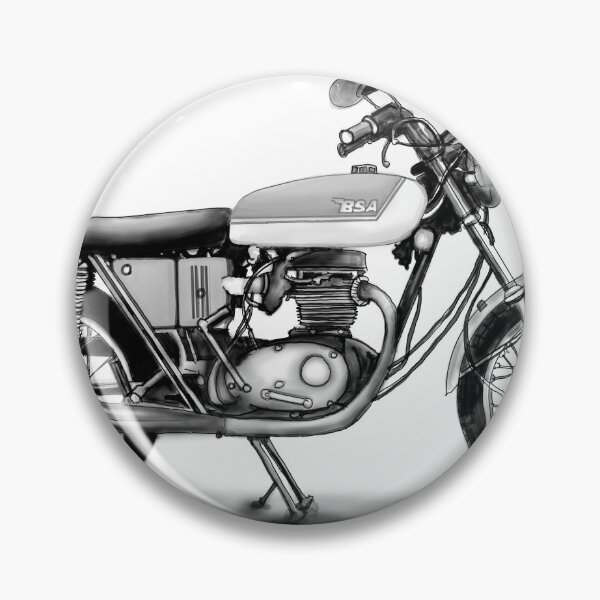 Item preview, Drawing Vintage Classic Motorbike BSA A70 - B&W designed and sold by GaalArt.