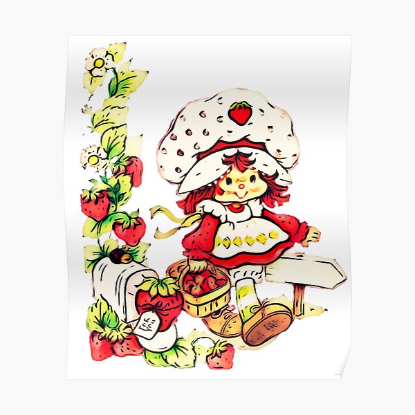 "Strawberry Shortcake, strawberry classic 80s cartoon" Poster by