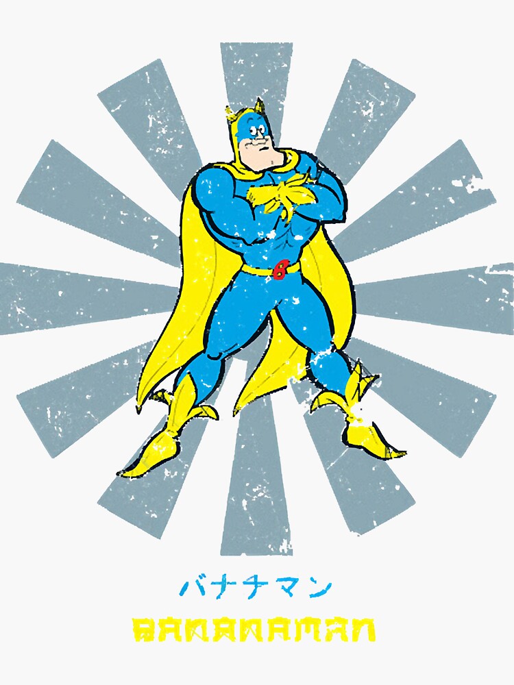 "Bananaman Retro Japanese " Sticker for Sale by bietthe34thi Redbubble