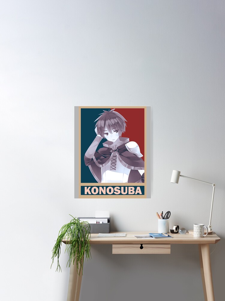 Kazuma Satou Konosuba Anime Vaporwave Grey Poster for Sale by JolantaLemke