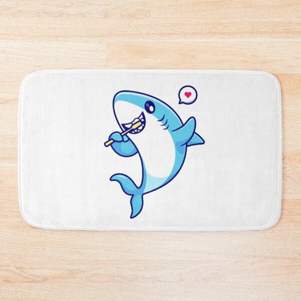 Item preview, cute shark brushing teeth designed and sold by MethukaT.