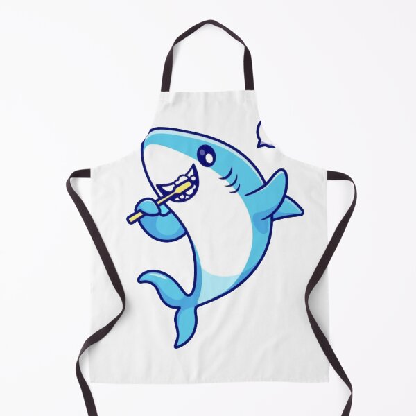 Item preview, cute shark brushing teeth designed and sold by MethukaT.