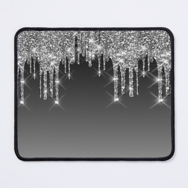 Item preview, Silver Gray Glitter Dripping  designed and sold by TrendyGlitter.